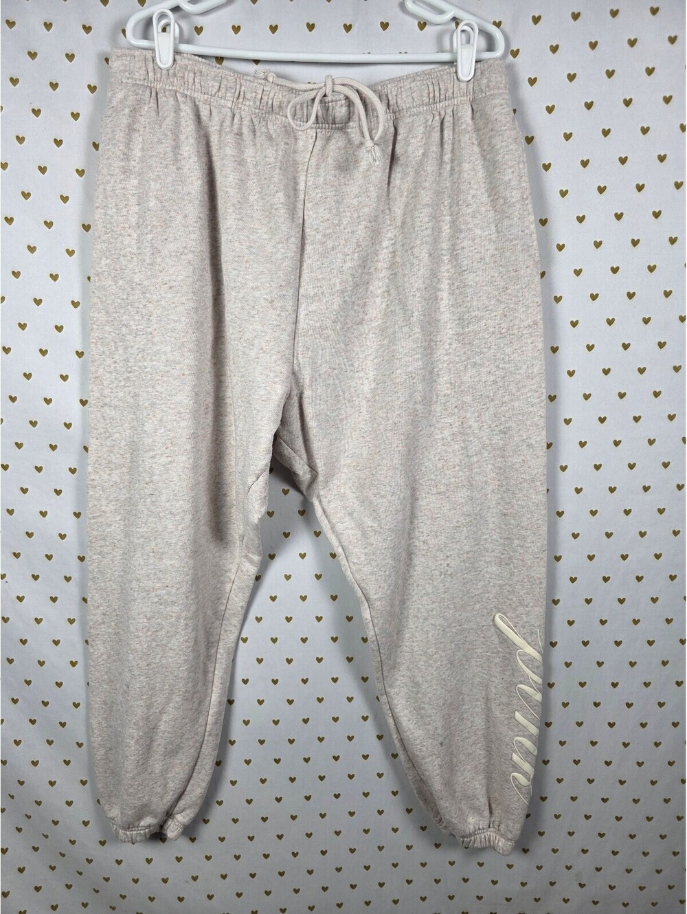 Victorias Secret PINK Logo Campus Sweatpants Sweats XXL 2XL